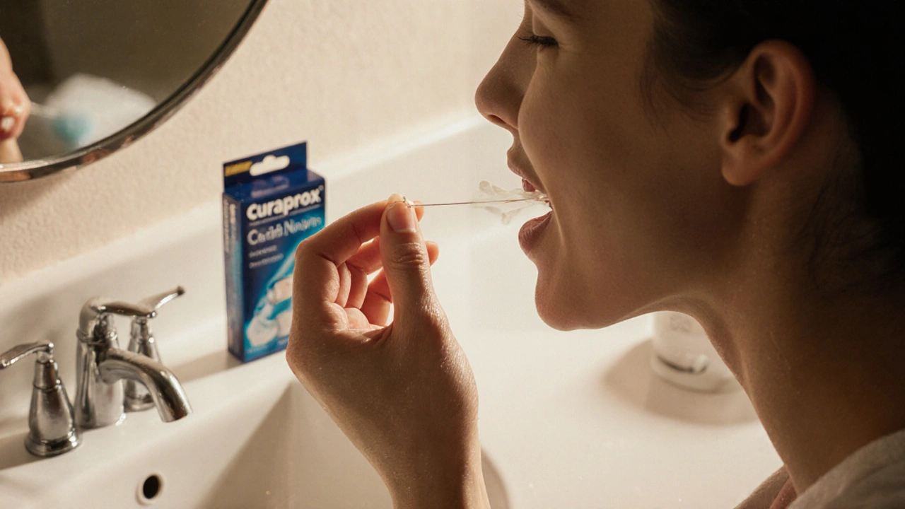 Jak si čistit zuby zubní nití správně - krok za krokem