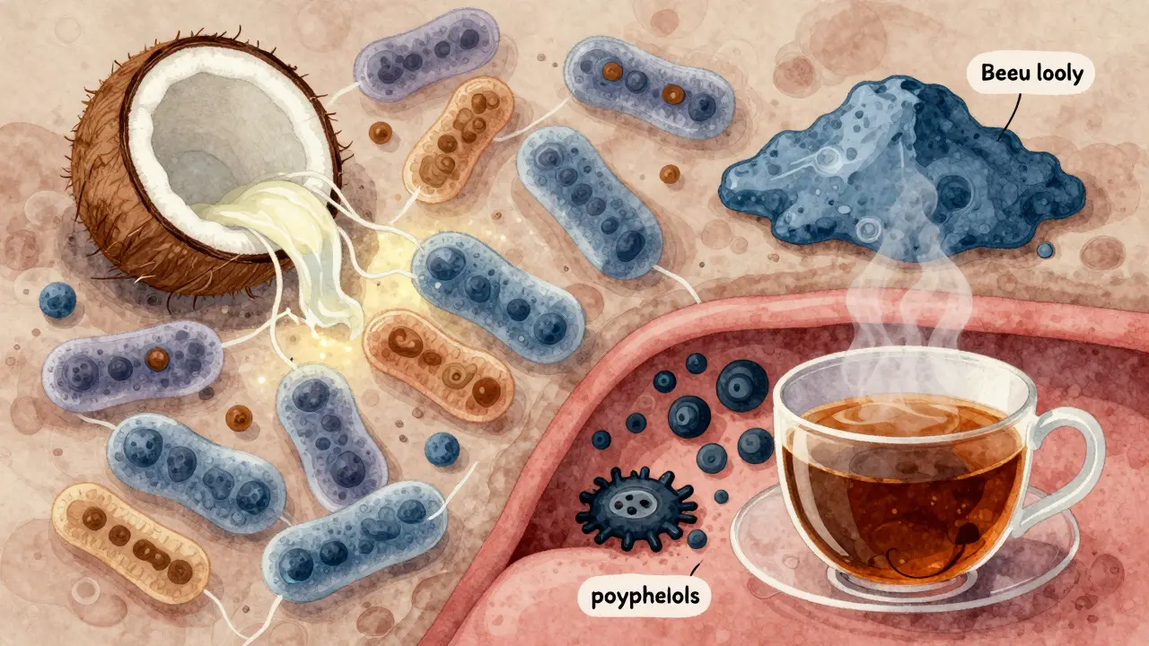 Mikroskopický pohled na bakterie v plaku, které jsou neutralizovány přírodními látkami.