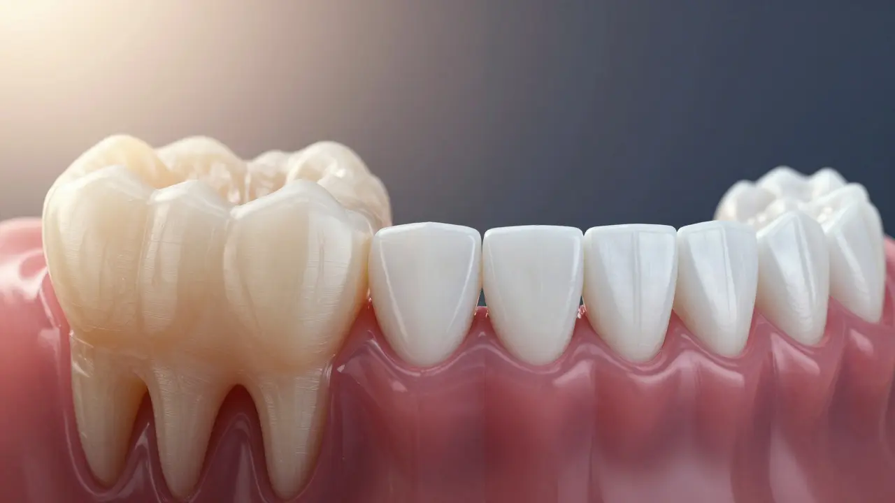 Srovnání přirozených zubů a dokonalého bílého úsměvu