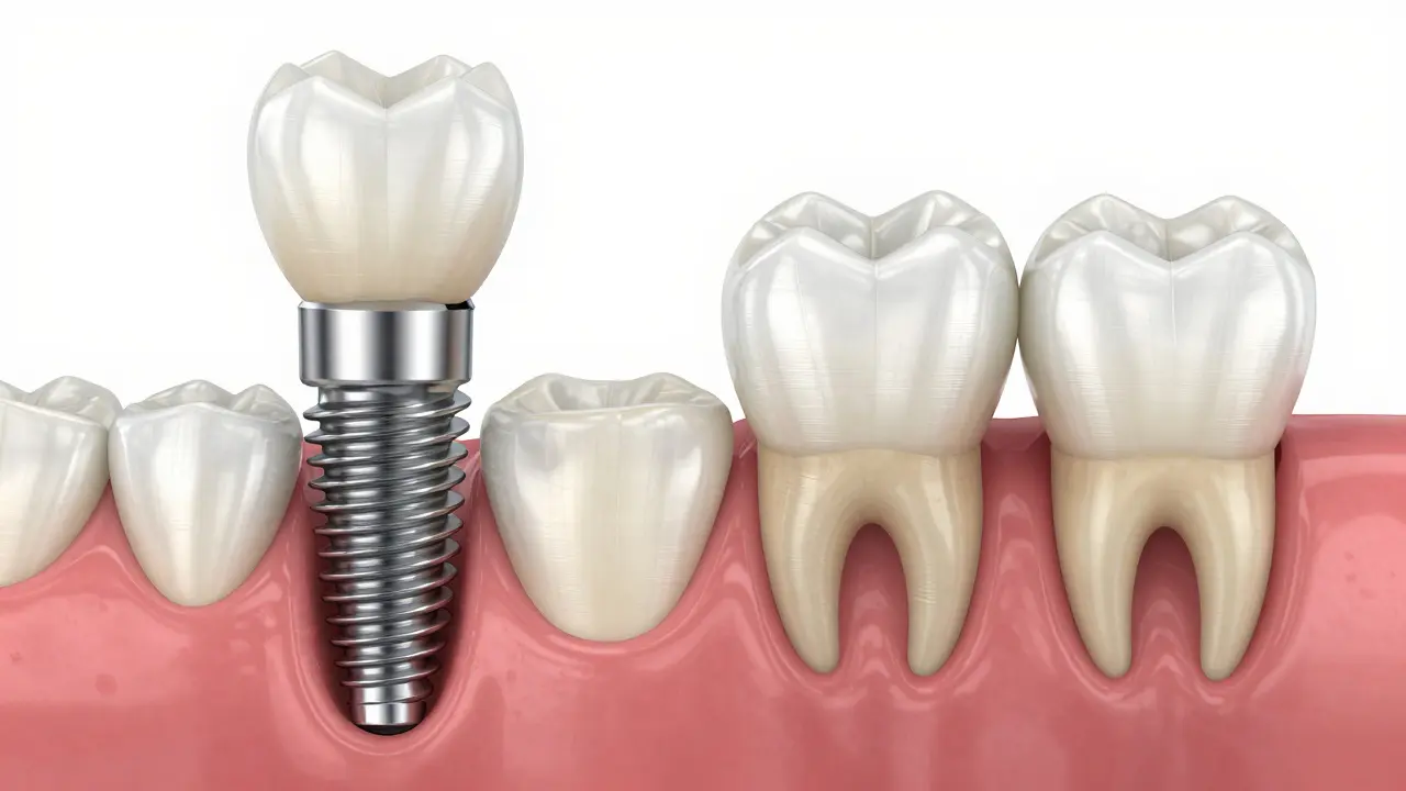 Srovnání implantátu a mostu s důrazem na zdraví kosti