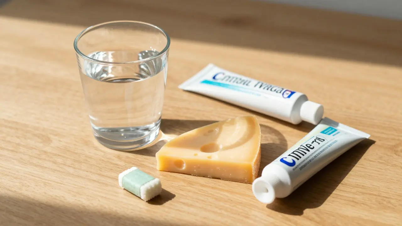 Voda, sýr a žvýkačka jako součást zdravé ústní hygieny