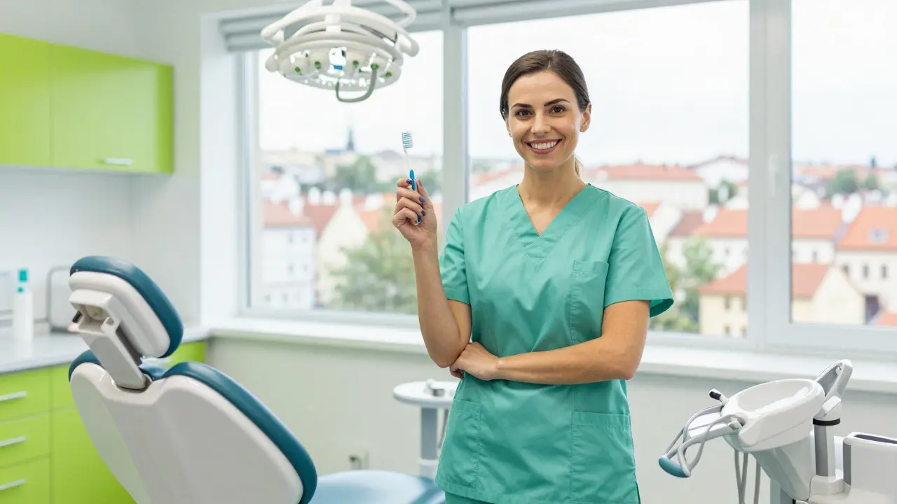 Úsměvná dentální hygiena s kartáčkem v moderní praxi