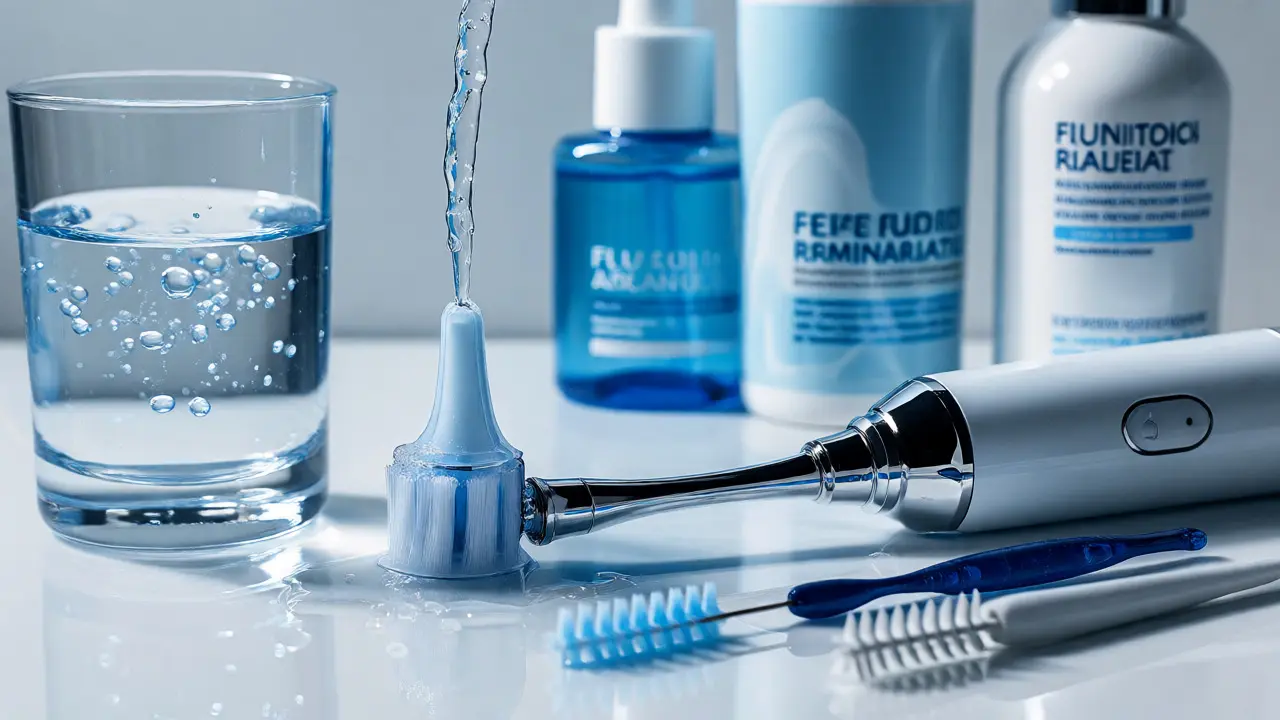 Nástroje pro hygienu: irigátor, kartáček a mezizubní pomůcky
